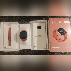 Fitbit Versa 4, Pink Sand / Copper Rose Aluminum